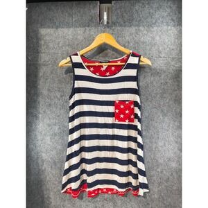 Heimish USA Tank Top Women's Size S American Flag Patriotic Fourth July America